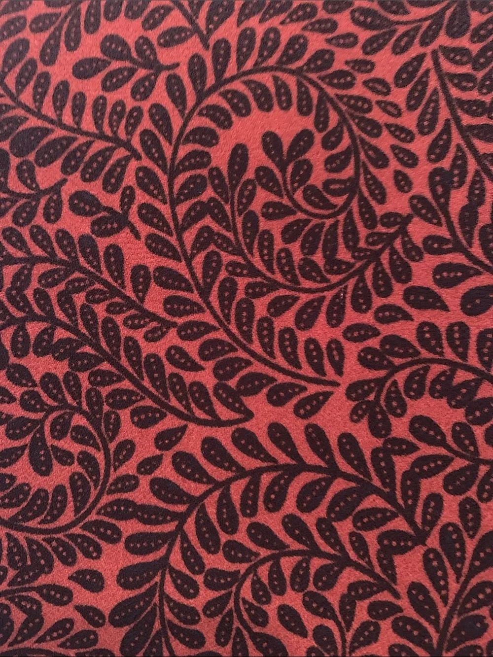 Burgundy Patterned A-Line Skirt